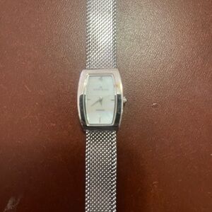 Anne Kline Silver Mesh Strap Watch